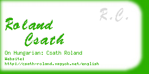 roland csath business card